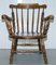 Beechwood Low Back Windsor Carver Armchair on Ball and Reel Legs 3