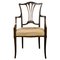 Mahogany Armchair on Curved Legs with Original Seat from Hepplewhite 1