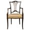 Mahogany Armchair on Curved Legs with Original Seat from Hepplewhite, Image 1