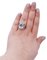 14 Karat White Gold Ring with Aquamarine, Sapphires and Diamonds, Image 4