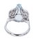 14 Karat White Gold Ring with Aquamarine, Sapphires and Diamonds 3