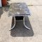 Large Vintage French Chrome and Marble Coffee Table 9