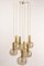 Large Smoked Glass Cascading Chandelier from Ott International, Germany, 1970s 5