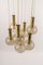 Large Smoked Glass Cascading Chandelier from Ott International, Germany, 1970s 4