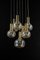 Large Smoked Glass Cascading Chandelier from Ott International, Germany, 1970s 10