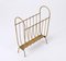 Mid-Century Italian Brass Magazine Rack or Music Stand in the Style of Gio Ponti, 1950s 4