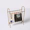 Mid-Century Italian Brass Magazine Rack or Music Stand in the Style of Gio Ponti, 1950s, Image 14