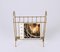 Mid-Century Italian Brass Magazine Rack or Music Stand in the Style of Gio Ponti, 1950s 17