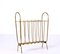 Mid-Century Italian Brass Magazine Rack or Music Stand in the Style of Gio Ponti, 1950s 1