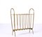 Mid-Century Italian Brass Magazine Rack or Music Stand in the Style of Gio Ponti, 1950s, Image 1