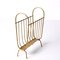 Mid-Century Italian Brass Magazine Rack or Music Stand in the Style of Gio Ponti, 1950s 2