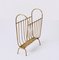 Mid-Century Italian Brass Magazine Rack or Music Stand in the Style of Gio Ponti, 1950s, Image 7