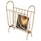 Mid-Century Italian Brass Magazine Rack or Music Stand in the Style of Gio Ponti, 1950s 3