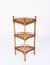 Mid-Century Triangular Bamboo and Rattan Italian Corner Shelves, 1970s 20