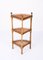 Mid-Century Triangular Bamboo and Rattan Italian Corner Shelves, 1970s 16