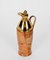 Mid-Century Goatskin and Brass Thermos Decanter by Aldo Tura for Macabo, Italy, 1950s 2