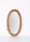 Mid-Century Italian French Riviera Style Spiral Bamboo and Rattan Oval Mirror, 1950s 5
