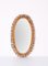 Mid-Century Italian French Riviera Style Spiral Bamboo and Rattan Oval Mirror, 1950s, Image 5