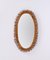 Mid-Century Italian French Riviera Style Spiral Bamboo and Rattan Oval Mirror, 1950s, Image 11