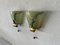 German Sconces in Green Glass and Brass, 1960s, Set of 2 6