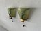 German Sconces in Green Glass and Brass, 1960s, Set of 2, Image 6