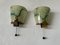 German Sconces in Green Glass and Brass, 1960s, Set of 2 3