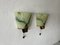 German Sconces in Green Glass and Brass, 1960s, Set of 2, Image 5
