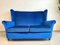 Antique Sofa in Blue Velvet 1