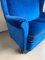 Antique Sofa in Blue Velvet, Image 3