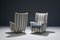 Silk and Brass Lounge Chairs by i.s.a., Italy, 1950s, Set of 2 2