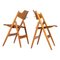 Beech and Plywood Folding Chairs by Egon Eiermann for Wilde & Spieth, 1952, Set of 18 1