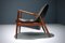 Leather and Teak Lounge Chair Sälen by Ib Kofod-Larsen, Sweden, 1950s, Image 7
