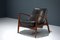 Leather and Teak Lounge Chair Sälen by Ib Kofod-Larsen, Sweden, 1950s, Image 4