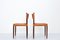 Rosewood and Leather Dining Chairs by Anders Jensen, Denmark, 1960s, Set of 6, Image 8