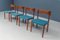 Dining Room Chairs by C. Linneberg for B. Pedersen, Denmark, 1970s, Set of 4 3