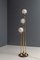 Brass, Metal and Opaline Glass Floor Lamp, Italy, 1960s, Image 2
