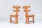 Spanish Brutalist Mountain Chairs in Blonde Solid Oak by Guillerme & Chambron, 1960s, Set of 4, Image 3