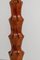 Lámpara de palma italiana grande tallada a mano de madera y piel de Aldo Tura, años 70, Immagine 6