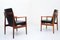 Danish Armchairs in Rosewood and Leather by Arne Vodder, 1960, Set of 2, Image 5