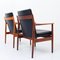 Danish Armchairs in Rosewood and Leather by Arne Vodder, 1960, Set of 2 4