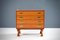 Small French Chest of Drawers in Walnut and Brass, 1960s 2