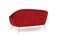 Italienisches 3-Sitzer Sofa aus Messing und Stoff, 1960er 5