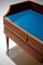 Italian Cassettiera Chest of Drawers in Wood and Blue Laminate, 1950s 5