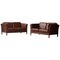 Danish Two-Seat Sofas in Leather by Mogens Hansen, 1960s, Set of 2, Image 1