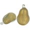 Italian Gold Oranment Pears in Murano Glass, 2000s, Set of 2, Image 1