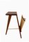 French Pierre Jeanneret Style Side Table and Magazine Rack Stand, 1960, Image 4