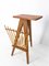 French Pierre Jeanneret Style Side Table and Magazine Rack Stand, 1960, Image 3