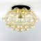Very Large Mid-Century German Amber Bubble Glass Flush Mount or Ceiling Lamp by Helena Tynell for Limburg, 1970s, Image 3