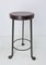 Spanish Breakfast Bar Stool in Elm Top and Wrought Iron, 1960 3