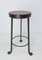 Spanish Breakfast Bar Stool in Elm Top and Wrought Iron, 1960, Image 3